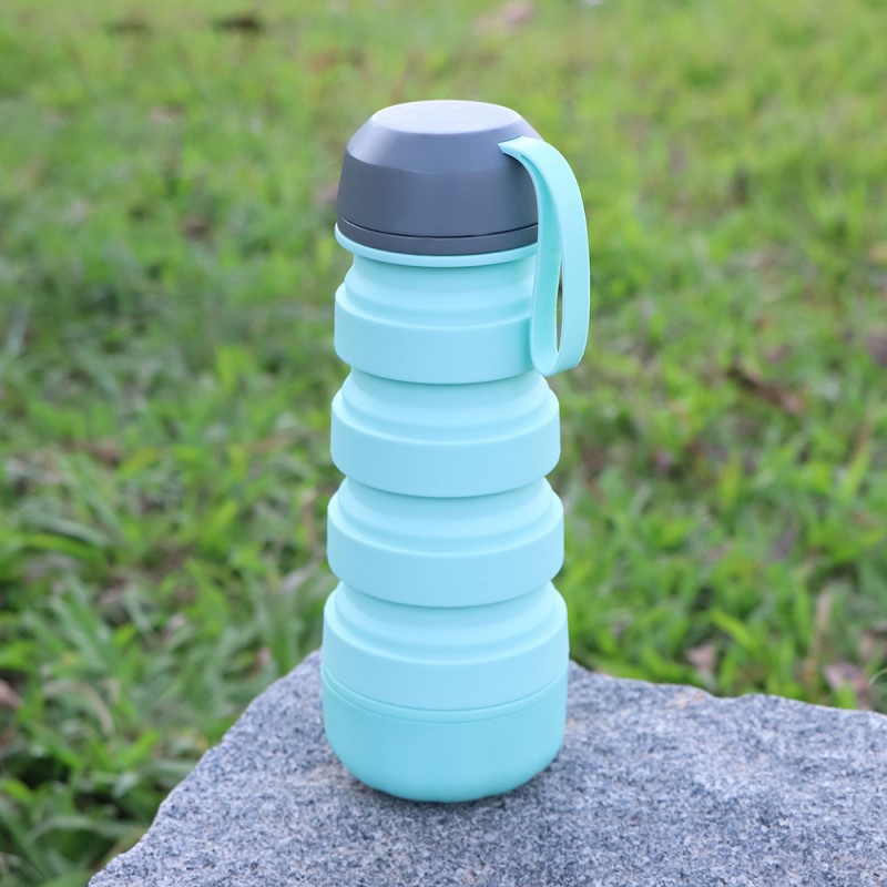 Творческий силиконовые чашки воды пищевой складной спорта на открытом воздухе личности бутылки с водой работает фитнес портативный спортивный стакан воды